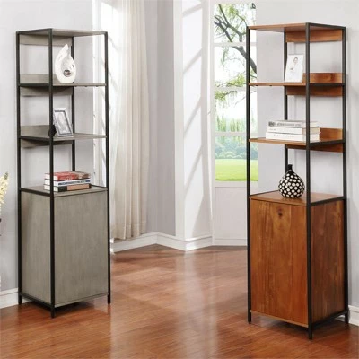 Armand Modern Wood Shelf with Storage in Natural - Furniture of America 3 Armand Modern Wood Shelf with Storage in Natural - Furniture of America