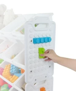 UNiPLAY Toy Organizer With Removable Storage Bins, Multi-Bin Organizer for Books, Building Blocks, School Materials, Toys with Baseplate Board Frame -Bookshelves Sales Shop unnamed file 151