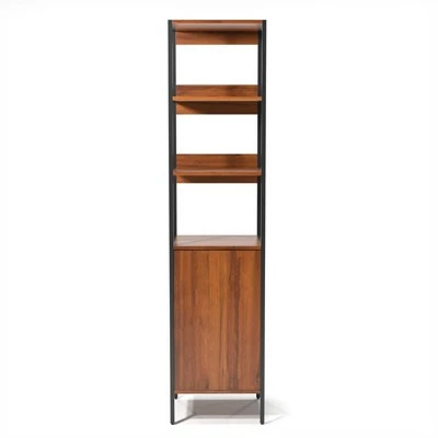 Armand Modern Wood Shelf with Storage in Natural - Furniture of America 5 Armand Modern Wood Shelf with Storage in Natural - Furniture of America - Image 3