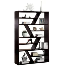 Israel Contemporary Wood Bookcase in Espresso - Furniture of America