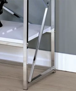 Bettallo Modern Wood 4 Shelf Bookcase in Chrome and White - Furniture of America -Bookshelves Sales Shop unnamed file 1530