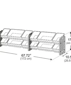 UNiPLAY Toy Organizer With Removable Storage Bins, Multi-Bin Organizer for Books, Building Blocks, School Materials, Toys with Baseplate Board Frame -Bookshelves Sales Shop unnamed file 154