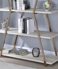 Ketano Metal 4-Shelf Bookcase in Champagne and White - Furniture of America 11 Ketano Metal 4-Shelf Bookcase in Champagne and White - Furniture of America -Bookshelves Sales Shop unnamed file 1541
