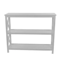 Contemporary 3 Tier Low Wooden Shelf - Olivia & May White -Bookshelves Sales Shop unnamed file 1556