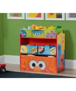 Disney Sesame Street Design and Store 6 Bin Toy Organizer - Delta Children