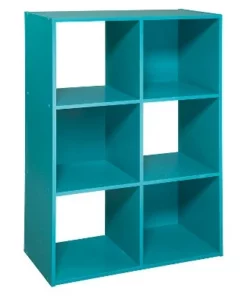 11" 6 Cube Organizer Shelf - Room Essentials™ Turquoise -Bookshelves Sales Shop unnamed file 1593