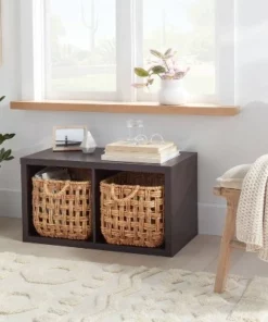 2 Cube Organizer - Brightroom™ Black Oak