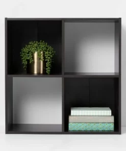 4 Cube Decorative Bookshelf - Room Essentials™ White