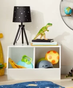 Stackable Laminate 2-Compartment Bin White - Pillowfort™