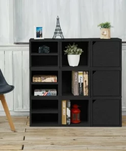 Way Basics Eco Stackable Connect Door Cube Modular Cubby Organizer Storage System Black -Bookshelves Sales Shop unnamed file 1734