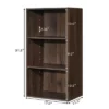 Costway 2 PCS 3 Tier Open Shelf Bookcase Multi-functional Storage Display Cabinet Walnut -Bookshelves Sales Shop unnamed file 175