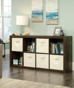 Stow Away 8 Cube Organizer Smoked Oak - Sauder -Bookshelves Sales Shop unnamed file 1768