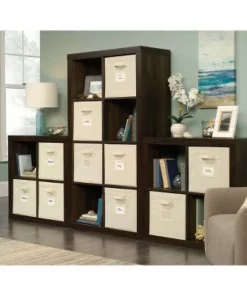 Stow Away 8 Cube Organizer Smoked Oak - Sauder -Bookshelves Sales Shop unnamed file 1769
