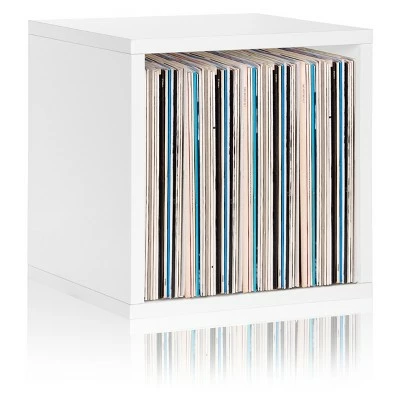 Way Basics Eco Stackable Vinyl Record Storage Cube White 7 Way Basics Eco Stackable Vinyl Record Storage Cube White - Image 5