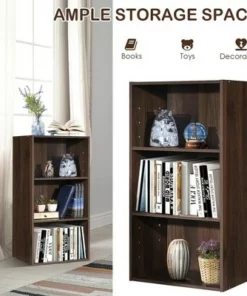 Costway 2 PCS 3 Tier Open Shelf Bookcase Multi-functional Storage Display Cabinet Walnut 15 Costway 2 PCS 3 Tier Open Shelf Bookcase Multi-functional Storage Display Cabinet Walnut -Bookshelves Sales Shop unnamed file 179