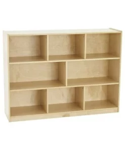 ECR4Kids Birch 5-Section Classroom Storage Cabinet with Casters, Organizer Shelf, Natural -Bookshelves Sales Shop unnamed file 1801