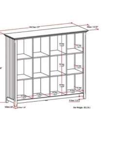 48"x57" Normandy 12 Cube Storage - Wyndenhall Distressed Gray -Bookshelves Sales Shop unnamed file 1818