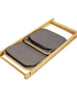 Honey-Can-Do 2 Tier Bamboo and Canvas A-Frame Shelving Unit -Bookshelves Sales Shop unnamed file 1828