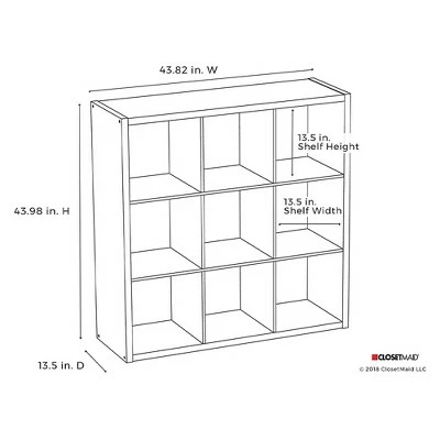 ClosetMaid 459000 Heavy Duty Decorative Bookcase Open Back 9-Cube Storage Organizer, Graphite Gray (2 Pack) 6 ClosetMaid 459000 Heavy Duty Decorative Bookcase Open Back 9-Cube Storage Organizer, Graphite Gray (2 Pack) - Image 4