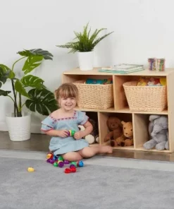 ECR4Kids Birch Streamline 5-Compartment Storage Cabinet, Wood Toy Storage Shelves for Kids