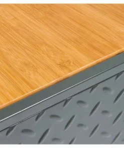 Badger Basket Metal and Bamboo 3 Bin Stackable Storage Cubby Charcoal/Natural -Bookshelves Sales Shop unnamed file 1861