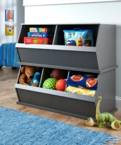 Badger Basket 3 Bin Stackable Storage Cubby Charcoal/Gray Woodgrain 10 Badger Basket 3 Bin Stackable Storage Cubby Charcoal/Gray Woodgrain -Bookshelves Sales Shop unnamed file 1869