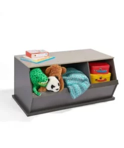 Badger Basket 3 Bin Stackable Storage Cubby Charcoal/Gray Woodgrain 11 Badger Basket 3 Bin Stackable Storage Cubby Charcoal/Gray Woodgrain -Bookshelves Sales Shop unnamed file 1870