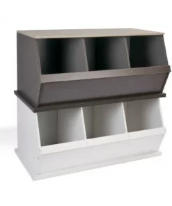Badger Basket 3 Bin Stackable Storage Cubby Charcoal/Gray Woodgrain 13 Badger Basket 3 Bin Stackable Storage Cubby Charcoal/Gray Woodgrain -Bookshelves Sales Shop unnamed file 1872