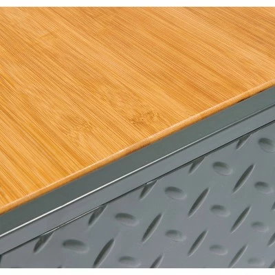 Badger Basket Metal and Bamboo 2 Bin Stackable Storage Cubby Charcoal/Natural 10 Badger Basket Metal and Bamboo 2 Bin Stackable Storage Cubby Charcoal/Natural - Image 8