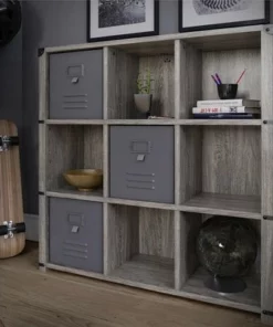 Little Seeds Nova 9 Cube Storage Bookcase – Grey Oak