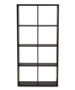 Janne 8 Cube Multipurpose Storage Shelf Dark Brown - Baxton Studio