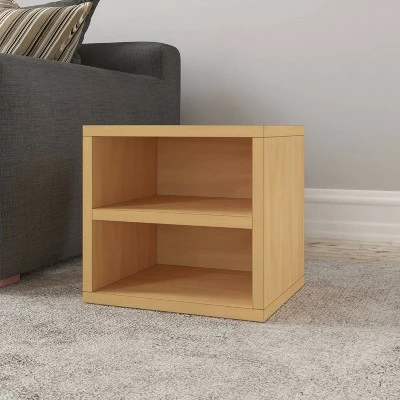 Way Basics Eco Stackable Connect Cube with Shelf Modular Cubby Organizer Storage System Natural Wood Grain 5 Way Basics Eco Stackable Connect Cube with Shelf Modular Cubby Organizer Storage System Natural Wood Grain - Image 3