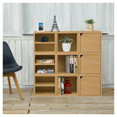 Way Basics Eco Stackable Connect Cube with Shelf Modular Cubby Organizer Storage System Natural Wood Grain 7 Way Basics Eco Stackable Connect Cube with Shelf Modular Cubby Organizer Storage System Natural Wood Grain - Image 5