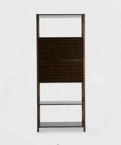 Selma Bamboo Bookcase Left Facing Spindle Cabinet - Boraam Natural