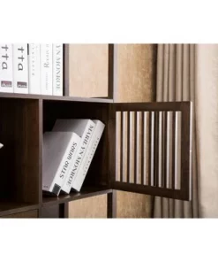 Selma Bamboo Bookcase Left Facing Spindle Cabinet - Boraam Natural -Bookshelves Sales Shop unnamed file 1918