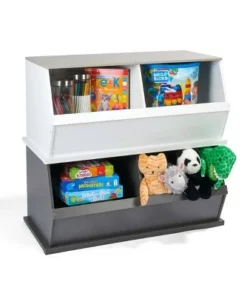 Badger Basket 2 Bin Stackable Storage Cubby Charcoal/Gray Woodgrain 11 Badger Basket 2 Bin Stackable Storage Cubby Charcoal/Gray Woodgrain -Bookshelves Sales Shop unnamed file 1928