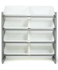 Toy Storage Organizer with 8 Large Storage Bins Gray/White - Humble Crew -Bookshelves Sales Shop unnamed file 195