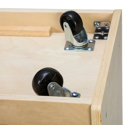ECR4Kids Birch 5+5 Storage and Cubby Tray Cabinet with Rolling Casters, Mobile Classroom Organizer 6 ECR4Kids Birch 5+5 Storage and Cubby Tray Cabinet with Rolling Casters, Mobile Classroom Organizer - Image 4
