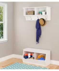 Fremont Entryway Storage Cubbie - 2 Bin - White - Prepac