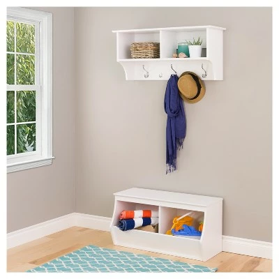 Fremont Entryway Storage Cubbie - 2 Bin - White - Prepac 3 Fremont Entryway Storage Cubbie - 2 Bin - White - Prepac