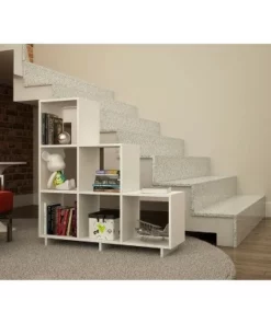 Set of 2 38.58" Cascavel Stair Cubby White - Manhattan Comfort 9 Set of 2 38.58" Cascavel Stair Cubby White - Manhattan Comfort -Bookshelves Sales Shop unnamed file 1995