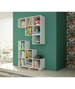 Set of 2 38.58" Cascavel Stair Cubby White - Manhattan Comfort 10 Set of 2 38.58" Cascavel Stair Cubby White - Manhattan Comfort -Bookshelves Sales Shop unnamed file 1996