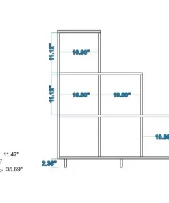 Set of 2 38.58" Cascavel Stair Cubby White - Manhattan Comfort 11 Set of 2 38.58" Cascavel Stair Cubby White - Manhattan Comfort -Bookshelves Sales Shop unnamed file 1997