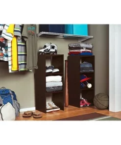 ClosetMaid 895600 Decorative Home Stackable 2-Cube Organizer Storage 31-Inch, Espresso (2 Pack)