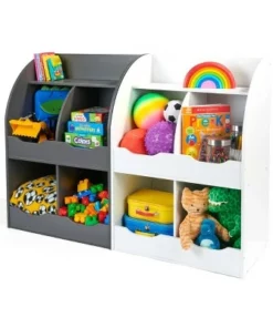 Badger Basket 4 Bin Storage Cubby with Bookshelf White -Bookshelves Sales Shop unnamed file 2006