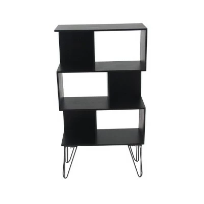 Mid-Century Modern Wooden Cube Shelf - Olivia & May Black 7 Mid-Century Modern Wooden Cube Shelf - Olivia & May Black - Image 5