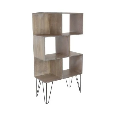 Mid-Century Modern Wooden Cube Shelf - Olivia & May Black 8 Mid-Century Modern Wooden Cube Shelf - Olivia & May Black - Image 6