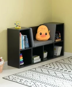 Basicwise Modern Multi-Purpose Bookshelf with Storage Space and Gray Cushioned Reading Nook 12 Basicwise Modern Multi-Purpose Bookshelf with Storage Space and Gray Cushioned Reading Nook -Bookshelves Sales Shop unnamed file 2029