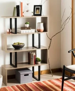 Louise Wood Etagere Oak - Safavieh