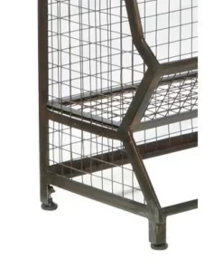 54" Clendon Metal Bin Étagère Bronze/Silver - HomeFare -Bookshelves Sales Shop unnamed file 2073